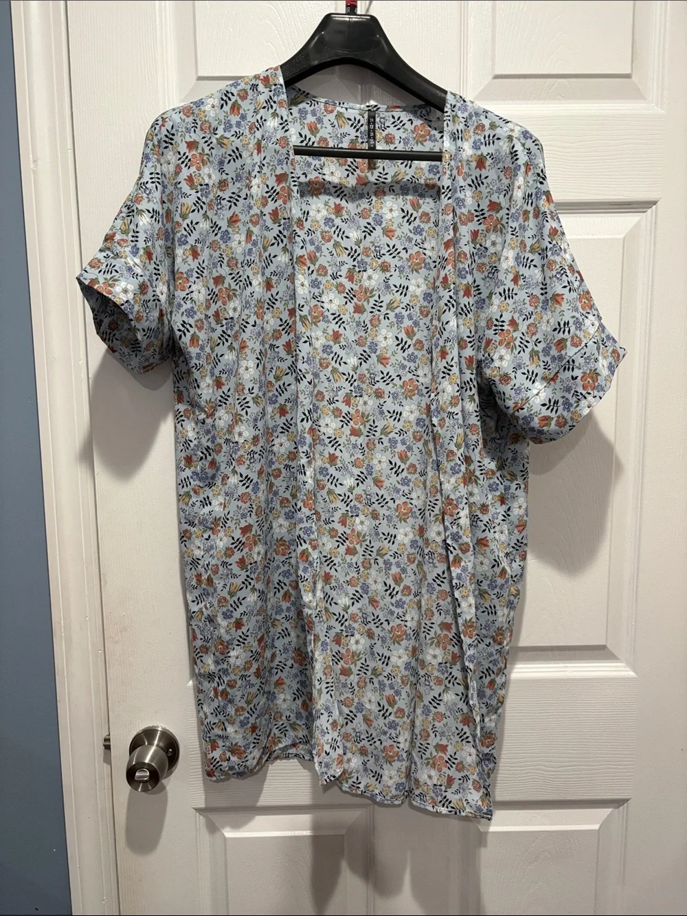 Light Blue Floral Cover-Up